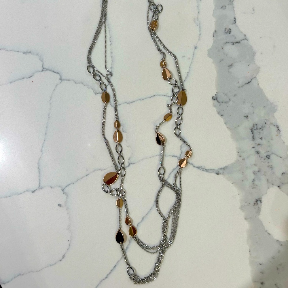 White House Black Market Long Layered Necklace